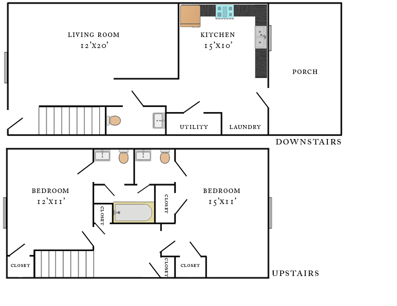 Wheeler Woods Townhouse Floorplan